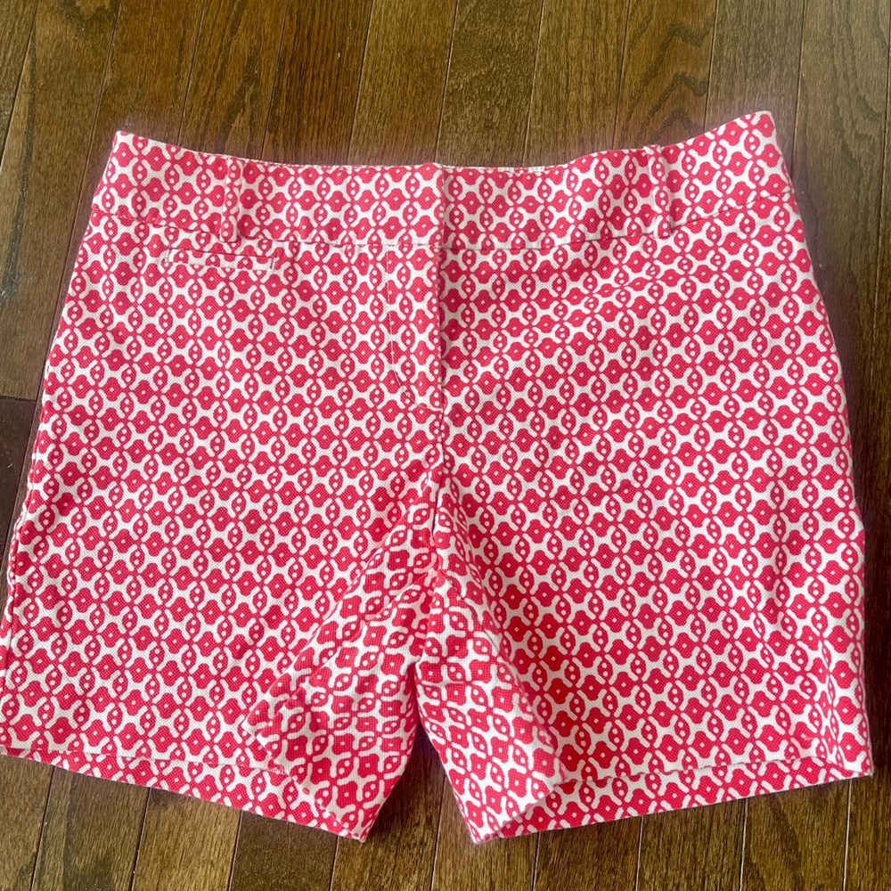 LOFT Pink Geo-Print Shorts